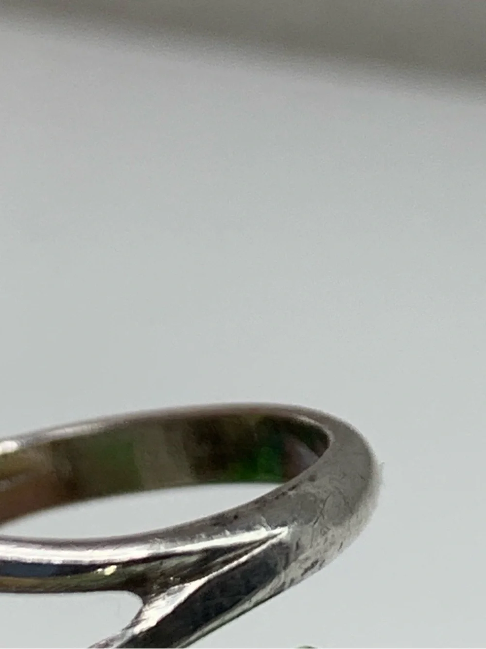 Vintage Navajo Style Green Turquoise Ring Sterling Silver Size 6 6.60g